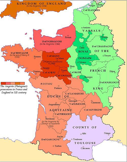 Francouzské území za Jindřicha II. Plantageneta
